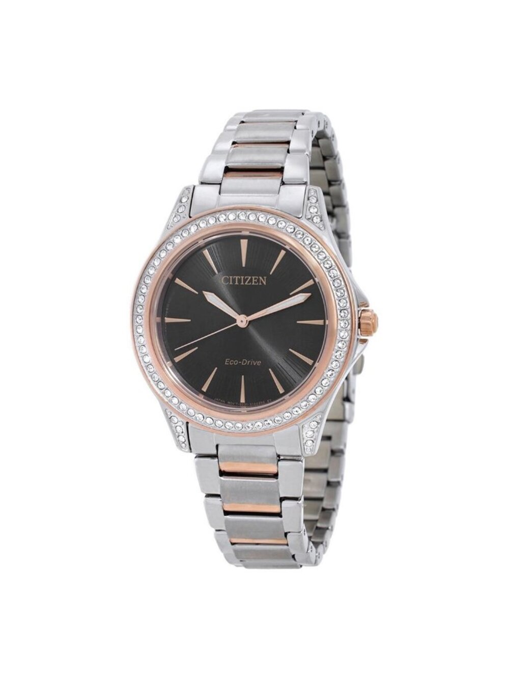 NWT Citizen Crystal Black Dial Ladies Watch